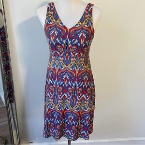 Athleta Santorini Athletic Dress Ikat Saffron Red XS Tank Stretch Beach